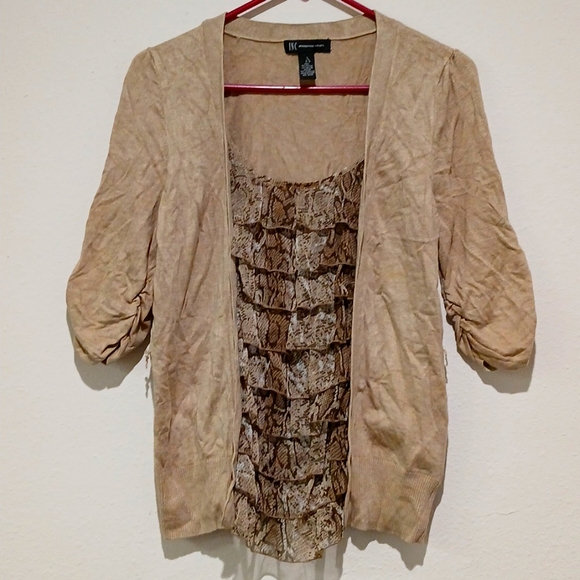 INC International Concepts Brown Top - Picture 1 of 5